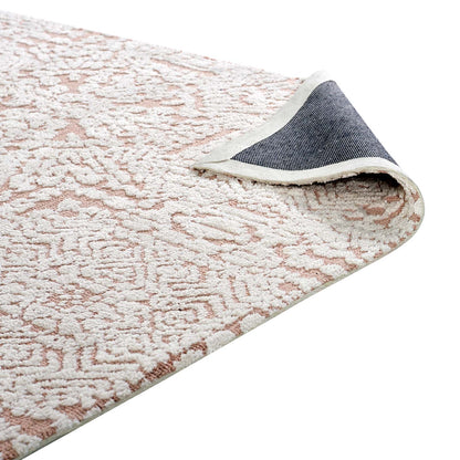 Modway Outlet Javiera Contemporary Moroccan 8x10 Area Rug by Modway  Living Room Rugs Ivory and Cameo Rose - R-1018B-810