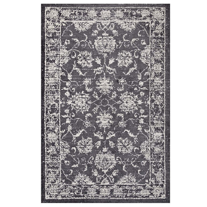 Modway Outlet Kazia Distressed Floral Lattice 8x10 Area Rug by Modway  Living Room Rugs Dark Gray and Ivory - R-1020A-810