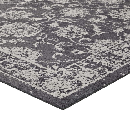 Modway Outlet Kazia Distressed Floral Lattice 8x10 Area Rug by Modway  Living Room Rugs Dark Gray and Ivory - R-1020A-810