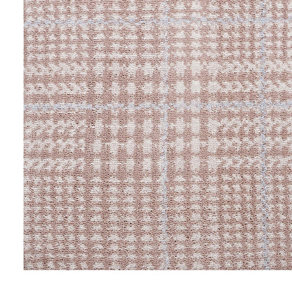 Modway Outlet Kaja Abstract Plaid 5x8 Area Rug by Modway  Living Room Rugs Ivory Cameo Rose and Light Blue - R-1024B-58