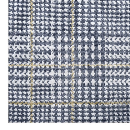 Modway Outlet Kaja Abstract Plaid 5x8 Area Rug by Modway  Living Room Rugs Ivory Cadet Blue and Citron - R-1024C-58