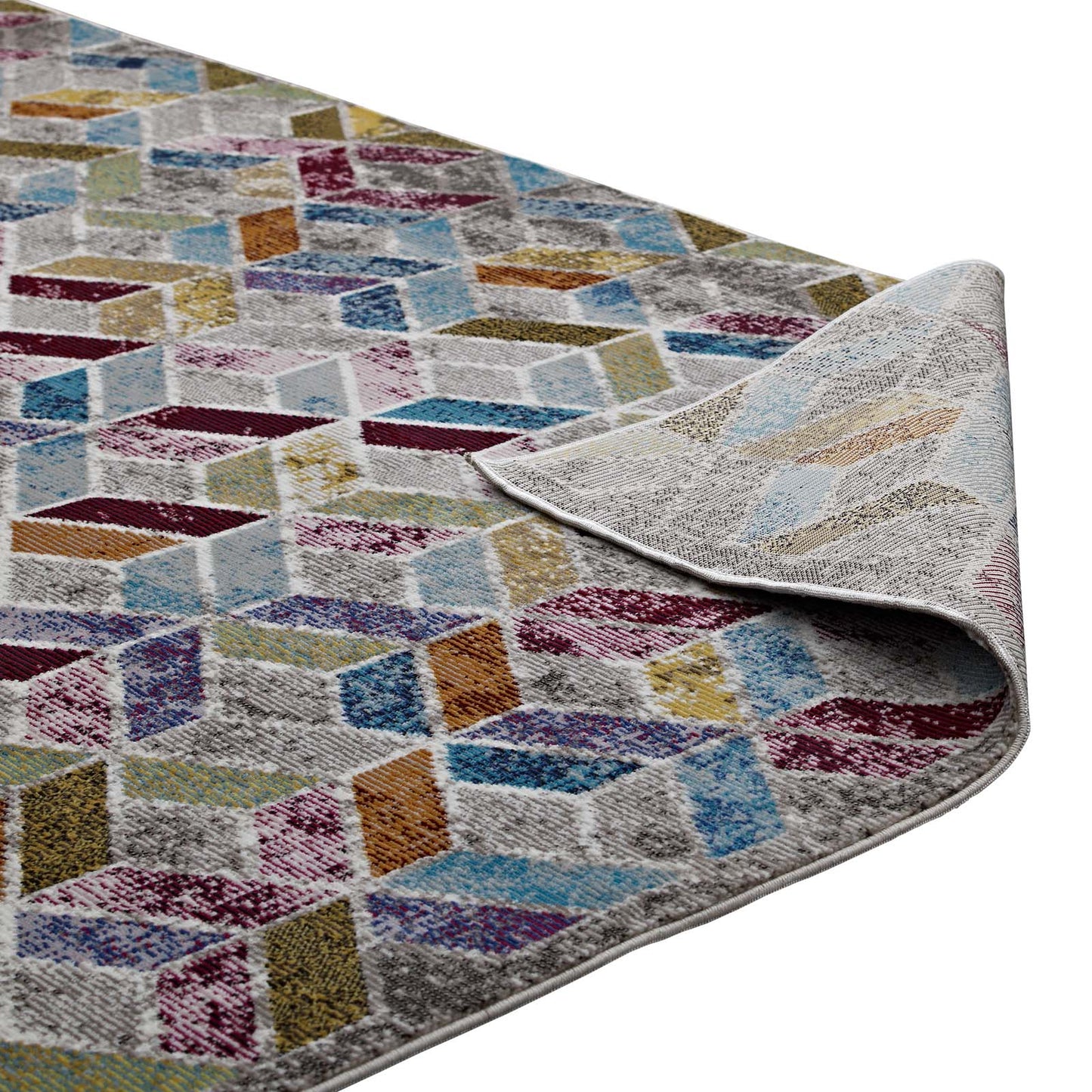 Modway Outlet Laleh Geometric Mosaic 4x6 Area Rug by Modway  Living Room Rugs Multicolored - R-1088A-46