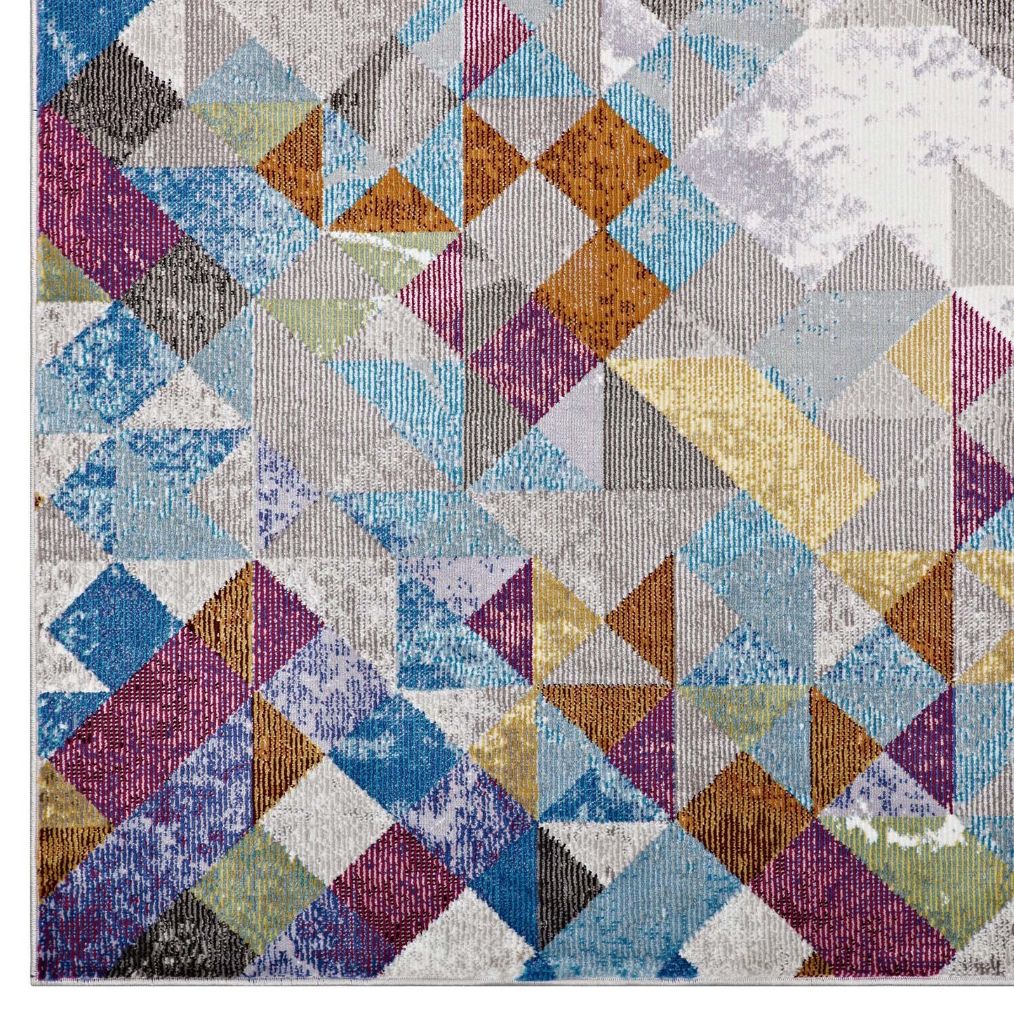 Modway Outlet Lavendula Triangle Mosaic 5x8 Area Rug by Modway  Living Room Rugs Multicolored - R-1089A-58