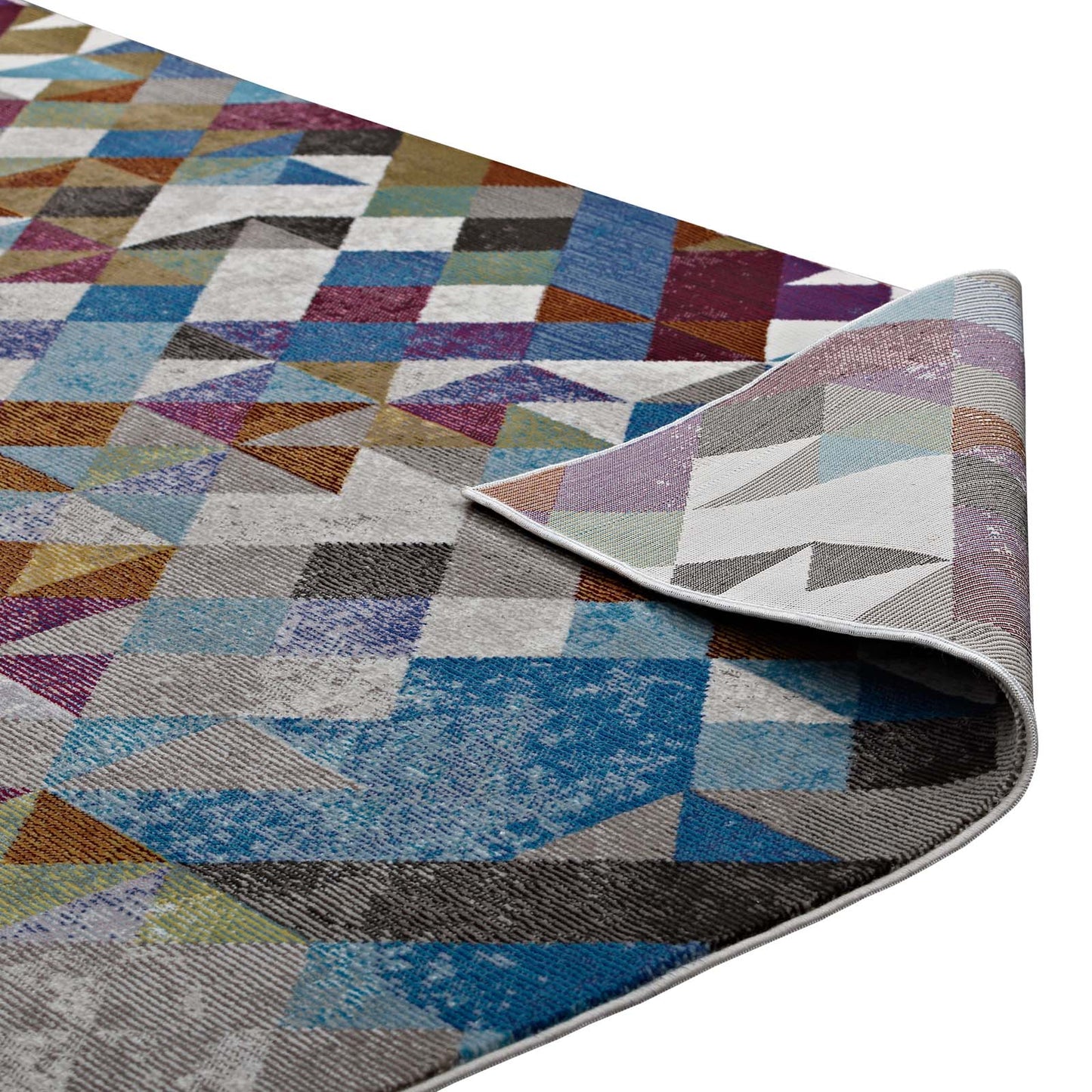 Modway Outlet Lavendula Triangle Mosaic 5x8 Area Rug by Modway  Living Room Rugs Multicolored - R-1089A-58