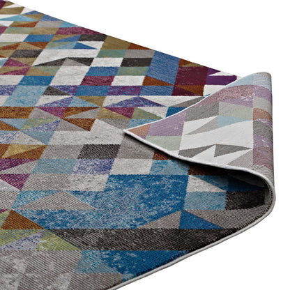 Modway Outlet Lavendula Triangle Mosaic 5x8 Area Rug by Modway  Living Room Rugs Multicolored - R-1089A-58