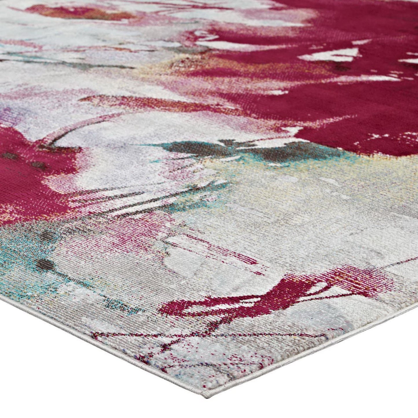 Modway Outlet Blume Abstract Floral 4x6 Area Rug by Modway  Living Room Rugs Multicolored - R-1090A-46