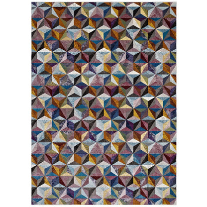 Modway Outlet Arisa Geometric Hexagon Mosaic 4x6 Area Rug by Modway  Living Room Rugs Multicolored - R-1092A-46