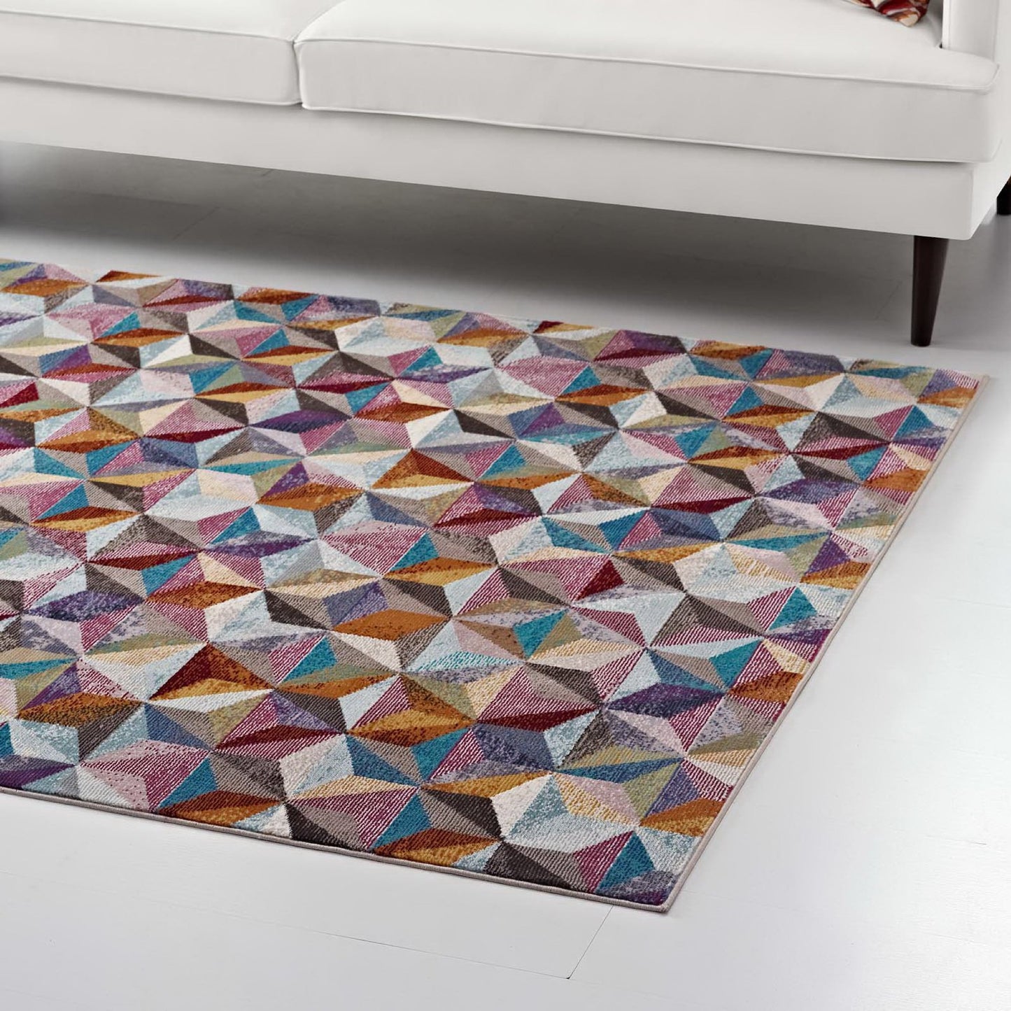 Modway Outlet Arisa Geometric Hexagon Mosaic 4x6 Area Rug by Modway  Living Room Rugs Multicolored - R-1092A-46