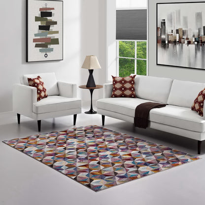 Modway Outlet Arisa Geometric Hexagon Mosaic 4x6 Area Rug by Modway  Living Room Rugs Multicolored - R-1092A-46