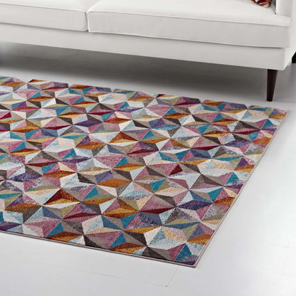 Modway Outlet Arisa Geometric Hexagon Mosaic 5x8 Area Rug by Modway  Living Room Rugs Multicolored - R-1092A-58