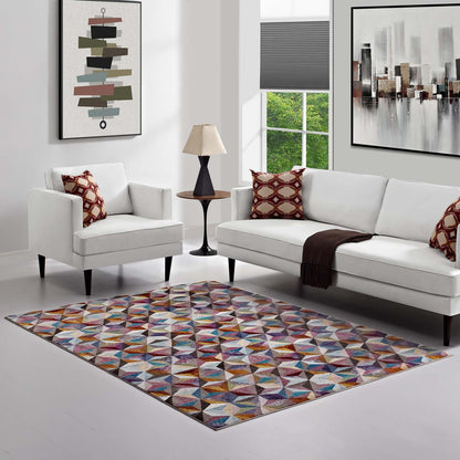 Modway Outlet Arisa Geometric Hexagon Mosaic 5x8 Area Rug by Modway  Living Room Rugs Multicolored - R-1092A-58