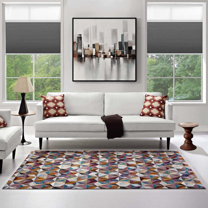 Modway Outlet Arisa Geometric Hexagon Mosaic 8x10 Area Rug by Modway  Living Room Rugs Multicolored - R-1092A-810