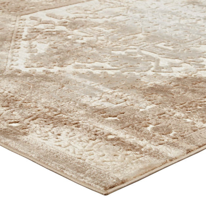 Modway Outlet Rosina Distressed Vintage Medallion 8x10 Area Rug by Modway  Living Room Rugs Tan and Cream - R-1094A-810