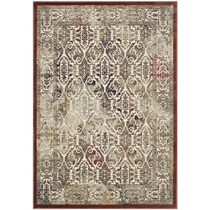 Modway Outlet Hester Ornate Turkish Vintage 5x8 Area Rug by Modway  Living Room Rugs Tan and Walnut Brown - R-1100A-58
