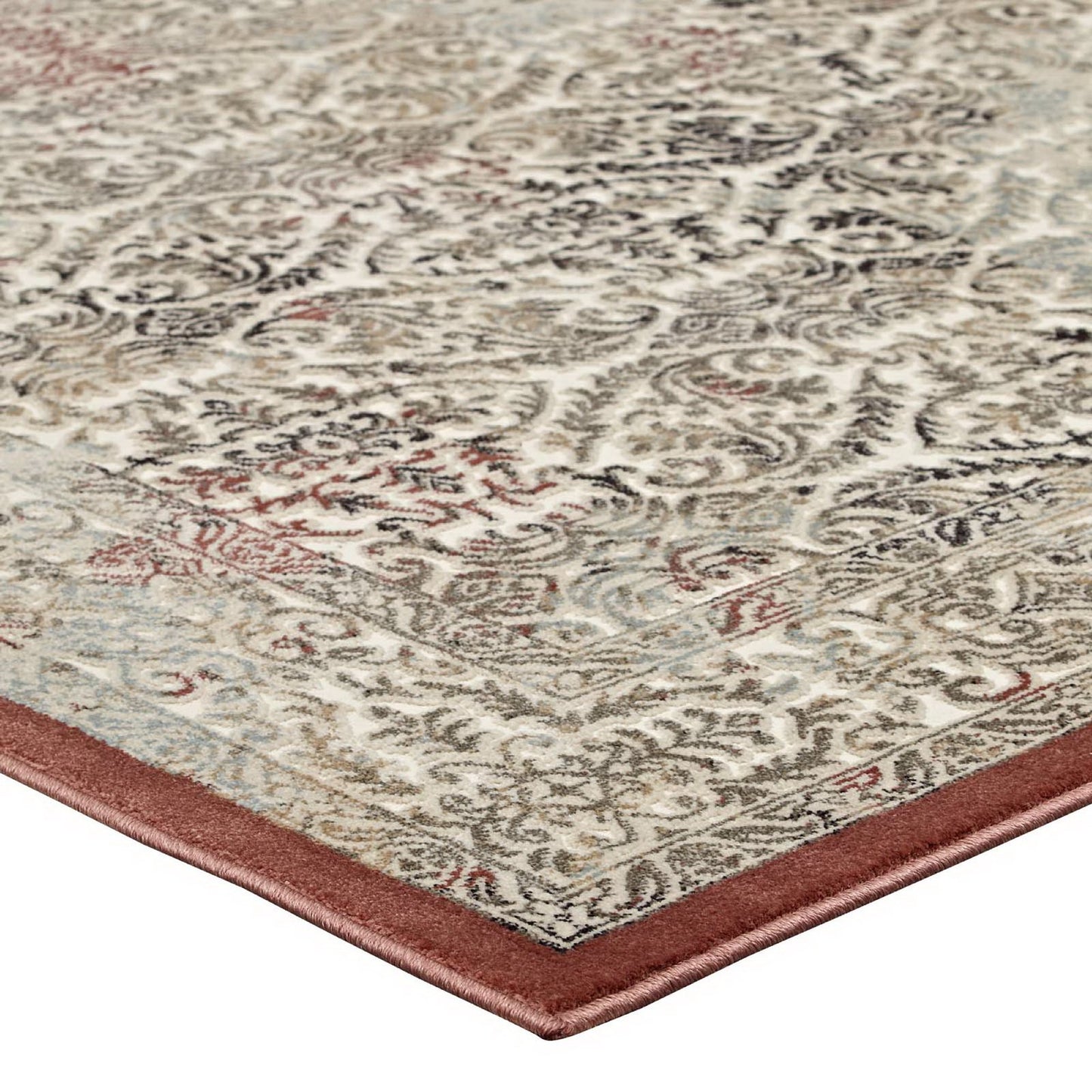 Modway Outlet Hester Ornate Turkish Vintage 5x8 Area Rug by Modway  Living Room Rugs Tan and Walnut Brown - R-1100A-58