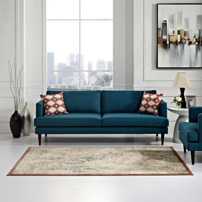 Modway Outlet Hester Ornate Turkish Vintage 8x10 Area Rug by Modway  Living Room Rugs Tan and Walnut Brown - R-1100A-810