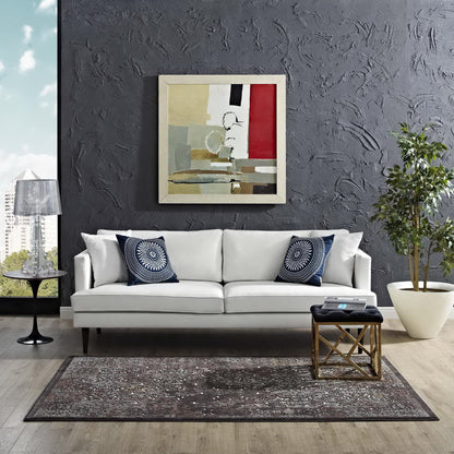 Modway Outlet Westia Ornate Turkish Vintage 5x8 Area Rug by Modway  Living Room Rugs Dark Brown and Silver Blue - R-1101A-58