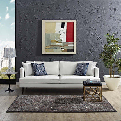 Modway Outlet Westia Ornate Turkish Vintage 8x10 Area Rug by Modway  Living Room Rugs Dark Brown and Silver Blue - R-1101A-810