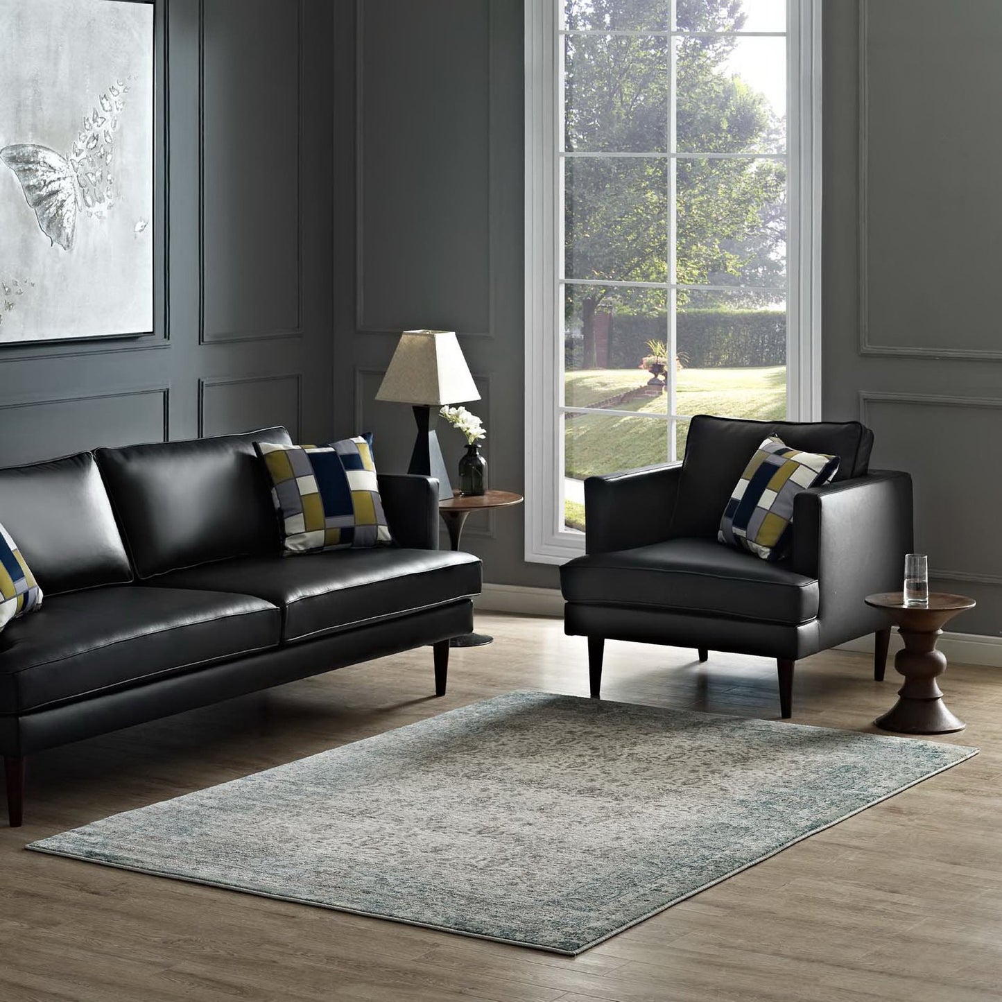 Modway Outlet Dilys Distressed Vintage Floral Lattice 5x8 Area Rug by Modway  Living Room Rugs Teal Brown and Beige - R-1103A-58