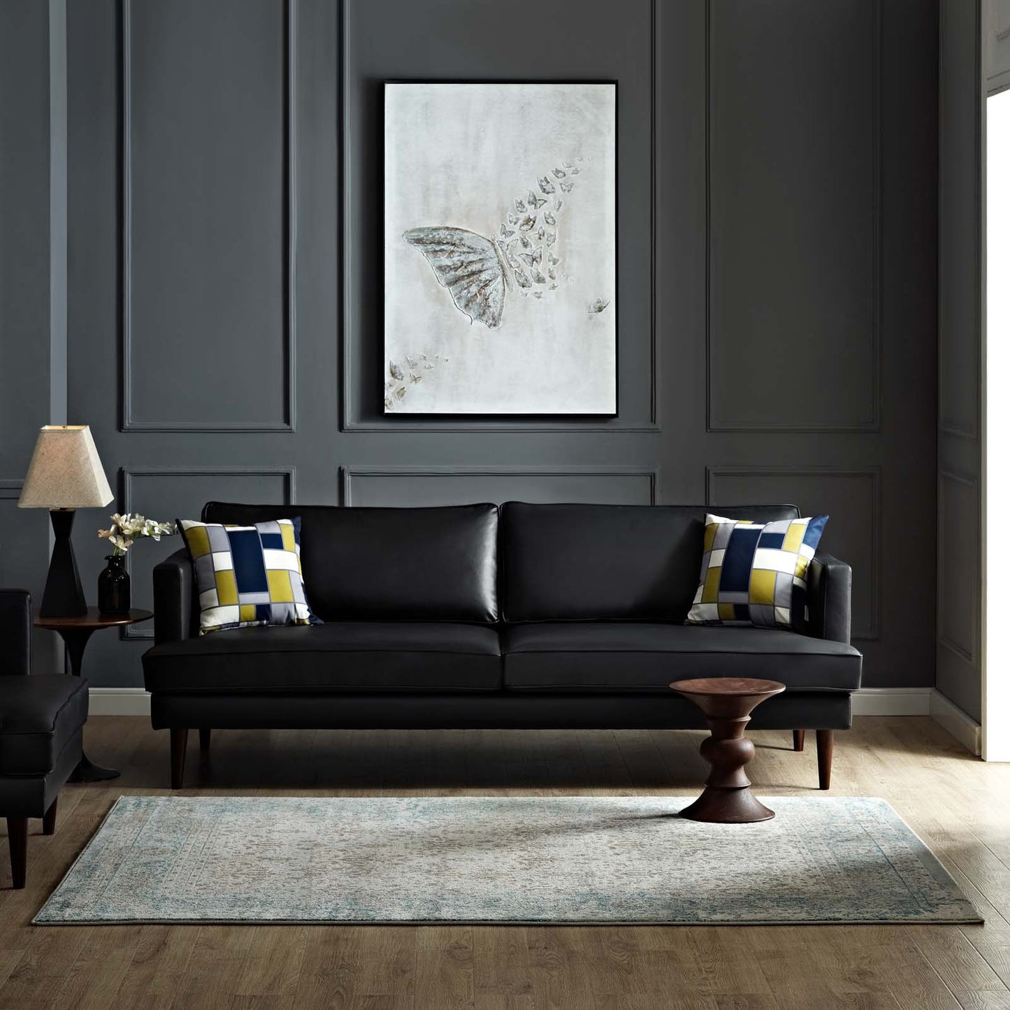 Modway Outlet Dilys Distressed Vintage Floral Lattice 8x10 Area Rug by Modway  Living Room Rugs Teal Brown and Beige - R-1103A-810