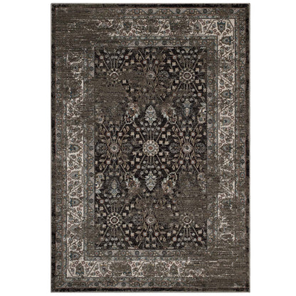 Modway Outlet Berit Distressed Vintage Floral Lattice 5x8 Area Rug by Modway  Living Room Rugs Brown and Beige - R-1104A-58
