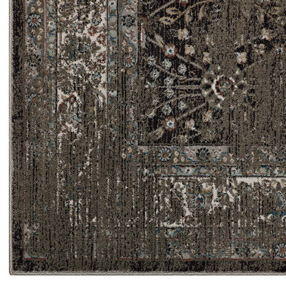 Modway Outlet Berit Distressed Vintage Floral Lattice 5x8 Area Rug by Modway  Living Room Rugs Brown and Beige - R-1104A-58