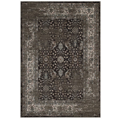 Modway Outlet Berit Distressed Vintage Floral Lattice 8x10 Area Rug by Modway  Living Room Rugs Brown and Beige - R-1104A-810