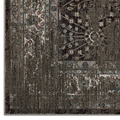 Modway Outlet Berit Distressed Vintage Floral Lattice 8x10 Area Rug by Modway  Living Room Rugs Brown and Beige - R-1104A-810