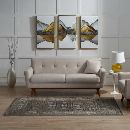 Modway Outlet Berit Distressed Vintage Floral Lattice 8x10 Area Rug by Modway  Living Room Rugs Brown and Beige - R-1104A-810