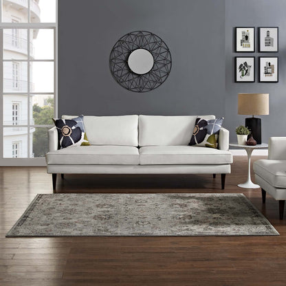 Modway Outlet Hana Distressed Vintage Floral Lattice 5x8 Area Rug by Modway  Living Room Rugs Silver Blue Beige and Brown - R-1107A-58