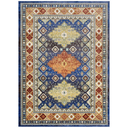 Modway Outlet Atzi Distressed Southwestern Diamond Floral 4x6 Area Rug by Modway  Living Room Rugs Multicolored - R-1117A-46