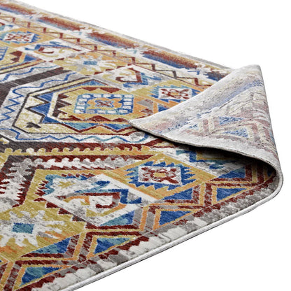 Modway Outlet Florita Distressed Southwestern Aztec 4x6 Area Rug by Modway  Living Room Rugs Multicolored - R-1120A-46