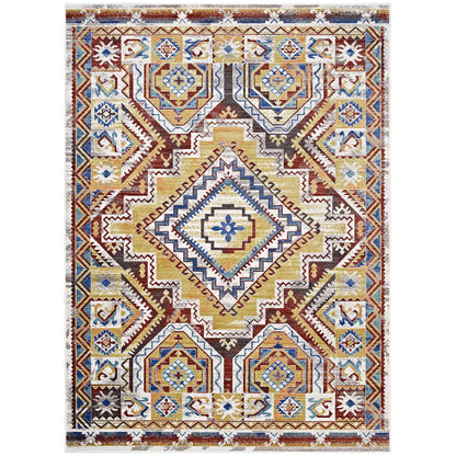 Modway Outlet Florita Distressed Southwestern Aztec 5x8 Area Rug by Modway  Living Room Rugs Multicolored - R-1120A-58