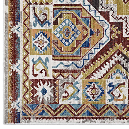 Modway Outlet Florita Distressed Southwestern Aztec 5x8 Area Rug by Modway  Living Room Rugs Multicolored - R-1120A-58