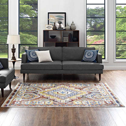 Modway Outlet Florita Distressed Southwestern Aztec 8x10 Area Rug by Modway  Living Room Rugs Multicolored - R-1120A-810