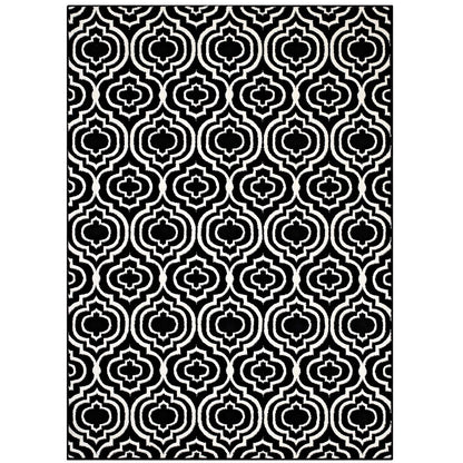Modway Outlet Frame Transitional Moroccan Trellis 5x8 Area Rug by Modway  Living Room Rugs Black and White - R-1130A-58
