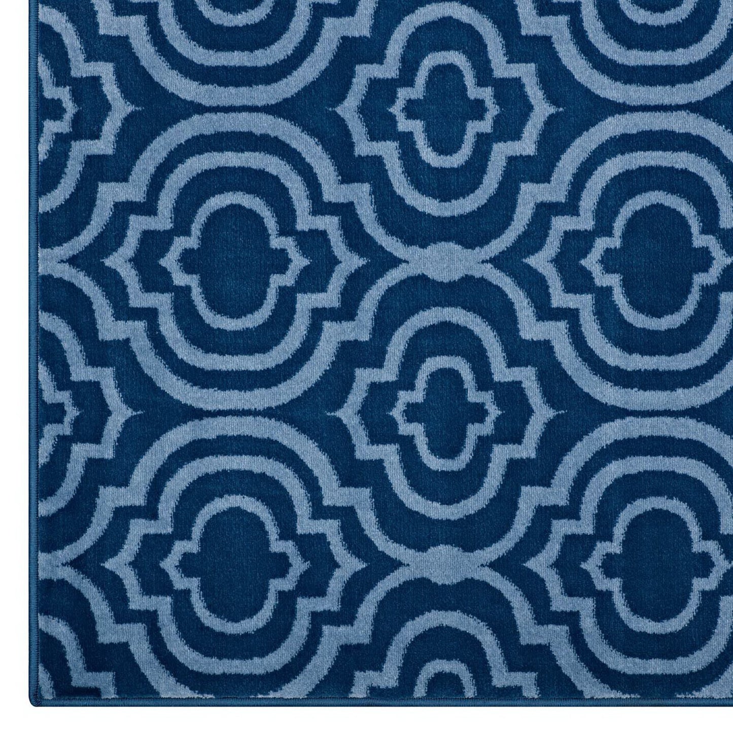 Modway Outlet Frame Transitional Moroccan Trellis 5x8 Area Rug by Modway  Living Room Rugs Moroccan Blue and Light Blue - R-1130B-58