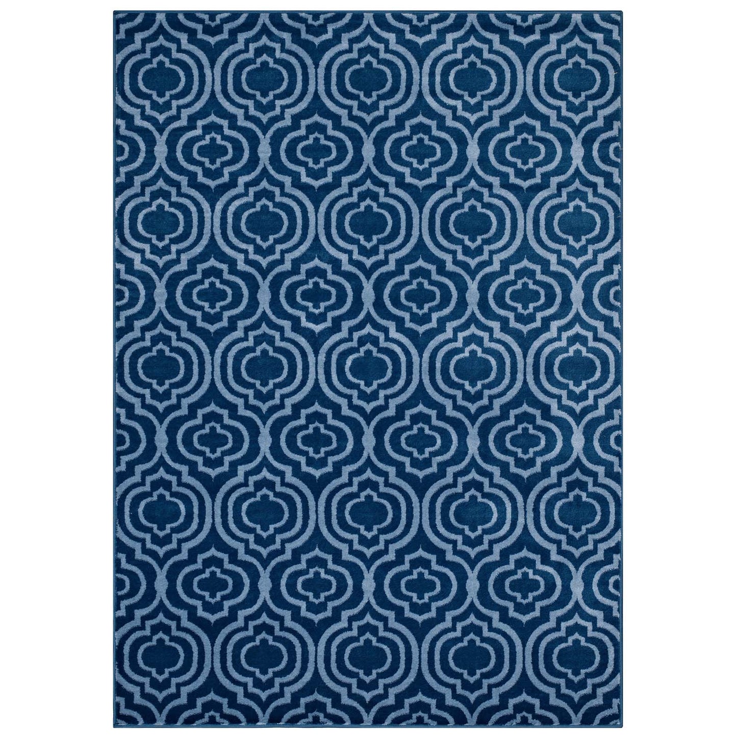 Modway Outlet Frame Transitional Moroccan Trellis 8x10 Area Rug by Modway  Living Room Rugs Moroccan Blue amd Light Blue - R-1130B-810