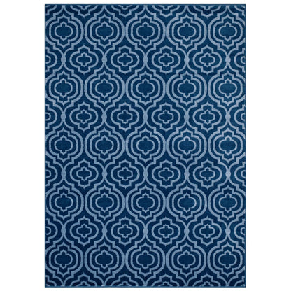 Modway Outlet Frame Transitional Moroccan Trellis 8x10 Area Rug by Modway  Living Room Rugs Moroccan Blue amd Light Blue - R-1130B-810