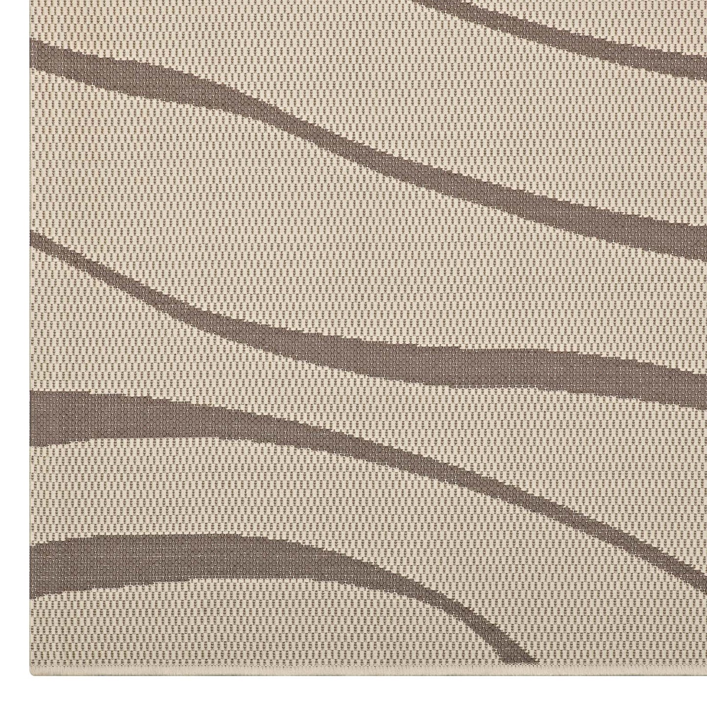 Modway Outlet Surge Swirl Abstract Indoor and Outdoor 8x10 Area Rug by Modway  Living Room Rugs Light and Dark Beige - R-1138A-810