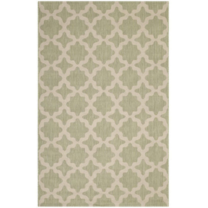 Modway Outlet Cerelia Moroccan Trellis Indoor and Outdoor 8x10 Area Rug by Modway  Living Room Rugs Beige and Light Green - R-1139B-810
