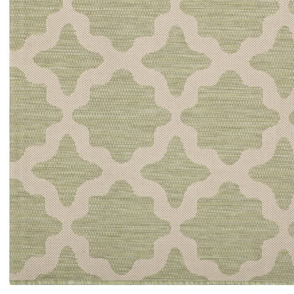 Modway Outlet Cerelia Moroccan Trellis Indoor and Outdoor 8x10 Area Rug by Modway  Living Room Rugs Beige and Light Green - R-1139B-810
