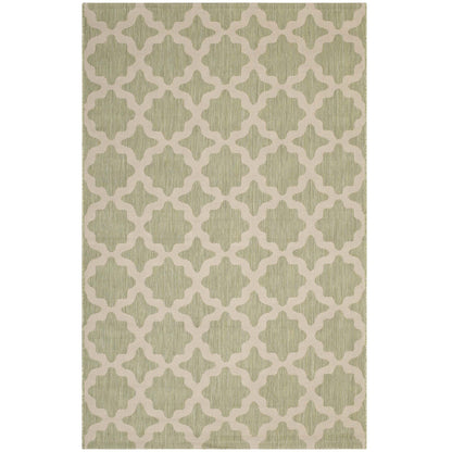 Modway Outlet Cerelia Moroccan Trellis Indoor and Outdoor 9x12 Area Rug by Modway  Living Room Rugs Beige and Light Green - R-1139B-912