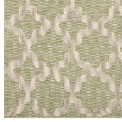 Modway Outlet Cerelia Moroccan Trellis Indoor and Outdoor 9x12 Area Rug by Modway  Living Room Rugs Beige and Light Green - R-1139B-912