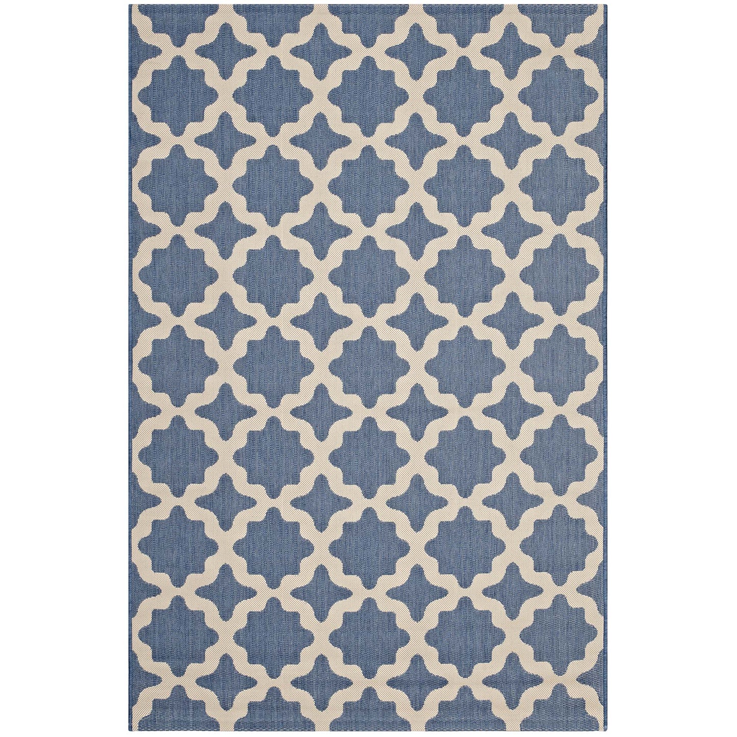Modway Outlet Cerelia Moroccan Trellis Indoor and Outdoor 9x12 Area Rug by Modway  Living Room Rugs Blue and Beige - R-1139C-912