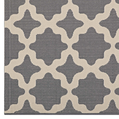 Modway Outlet Cerelia Moroccan Trellis Indoor and Outdoor 9x12 Area Rug by Modway  Living Room Rugs Gray and Beige - R-1139D-912