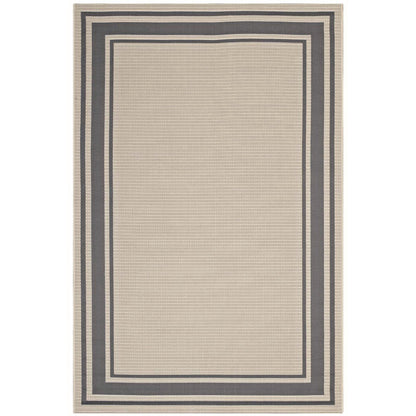 Modway Outlet Rim Solid Border Indoor and Outdoor 5x8 Area Rug by Modway  Living Room Rugs Gray and Beige - R-1140D-58