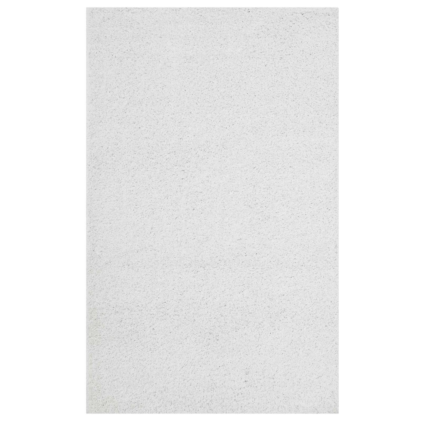 Modway Outlet Enyssa Solid 5x8 Shag Area Rug by Modway  Living Room Rugs Ivory White - R-1145C-58