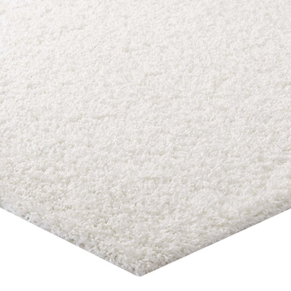 Modway Outlet Enyssa Solid 5x8 Shag Area Rug by Modway  Living Room Rugs Ivory White - R-1145C-58