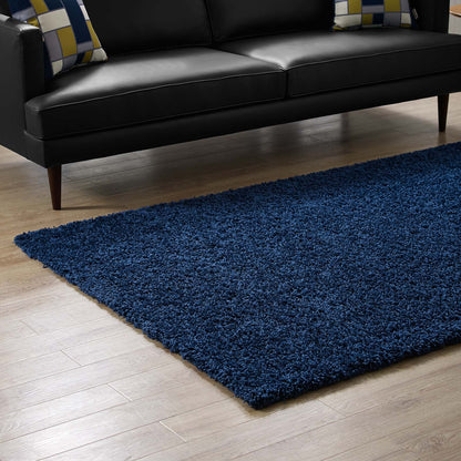 Modway Outlet Enyssa Solid 5x8 Shag Area Rug by Modway  Living Room Rugs Navy - R-1145D-58